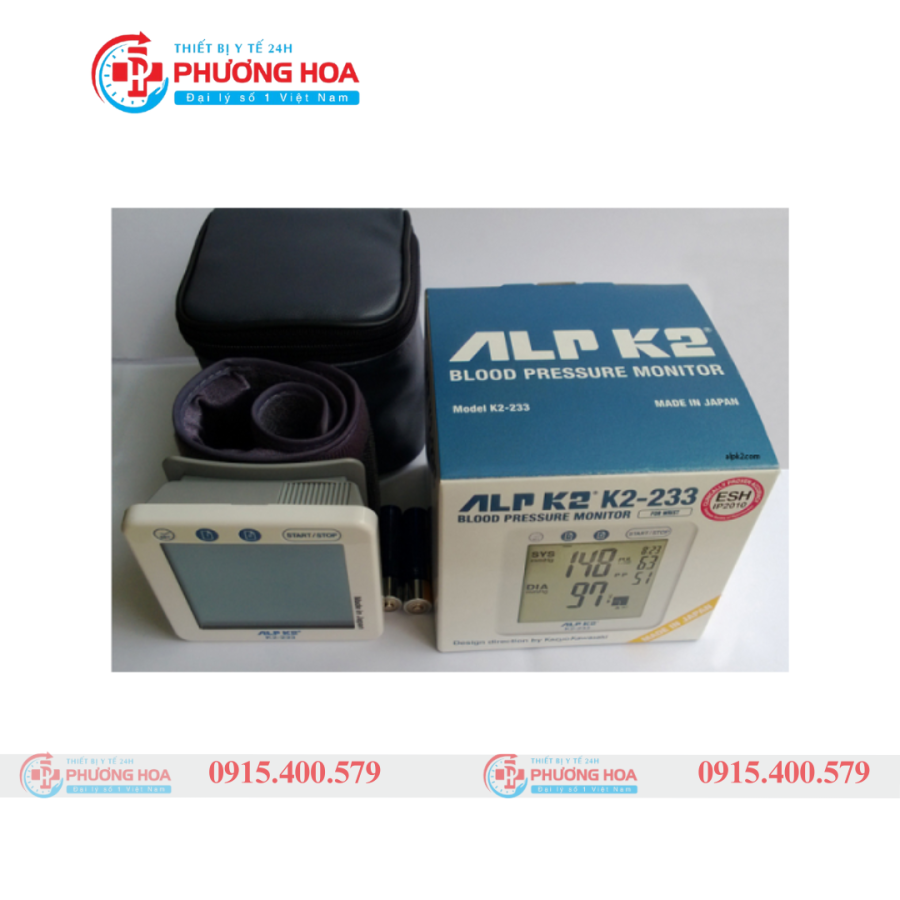  Máy Đo Huyết Áp Điện Tử Cổ Tay-ALPK2 K2-233 